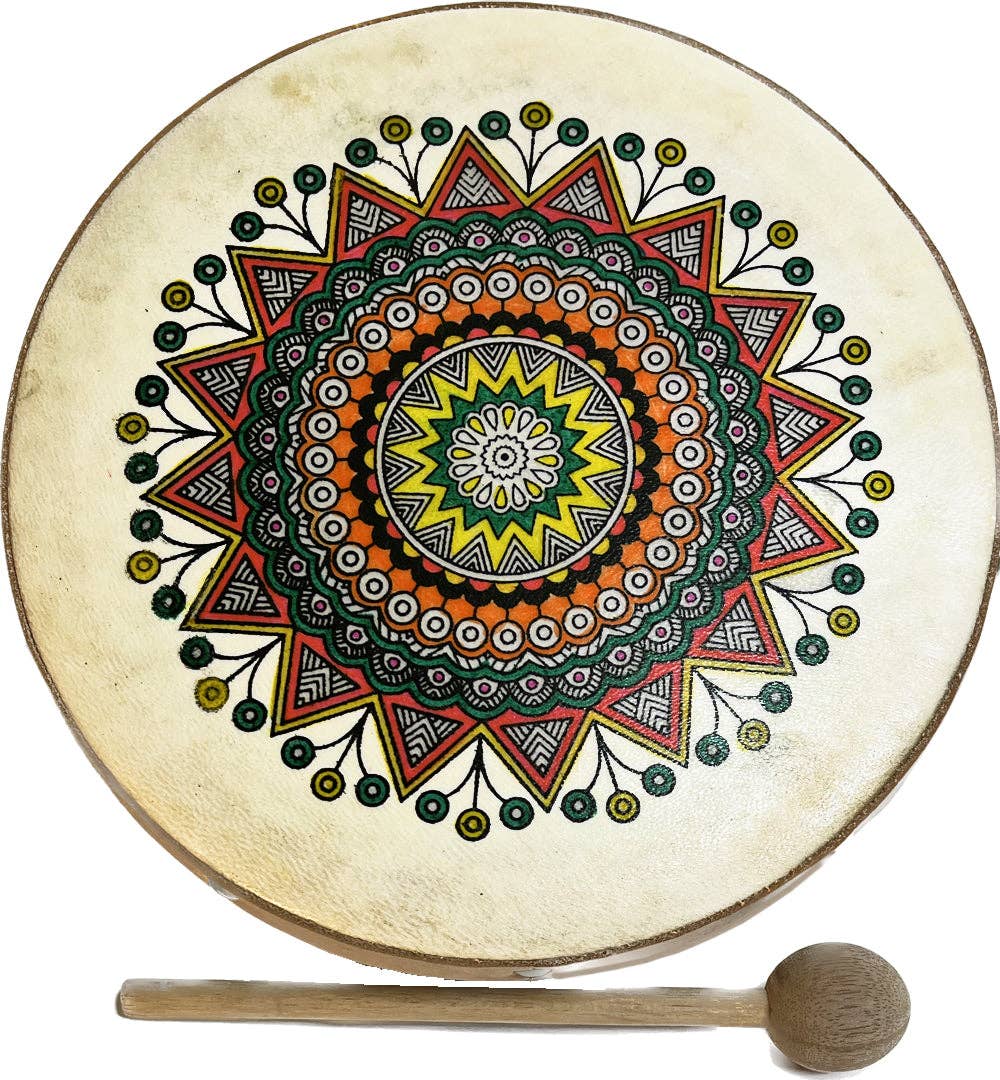 NEW! Mandala Frame Drum Instrument - Spiral Circle