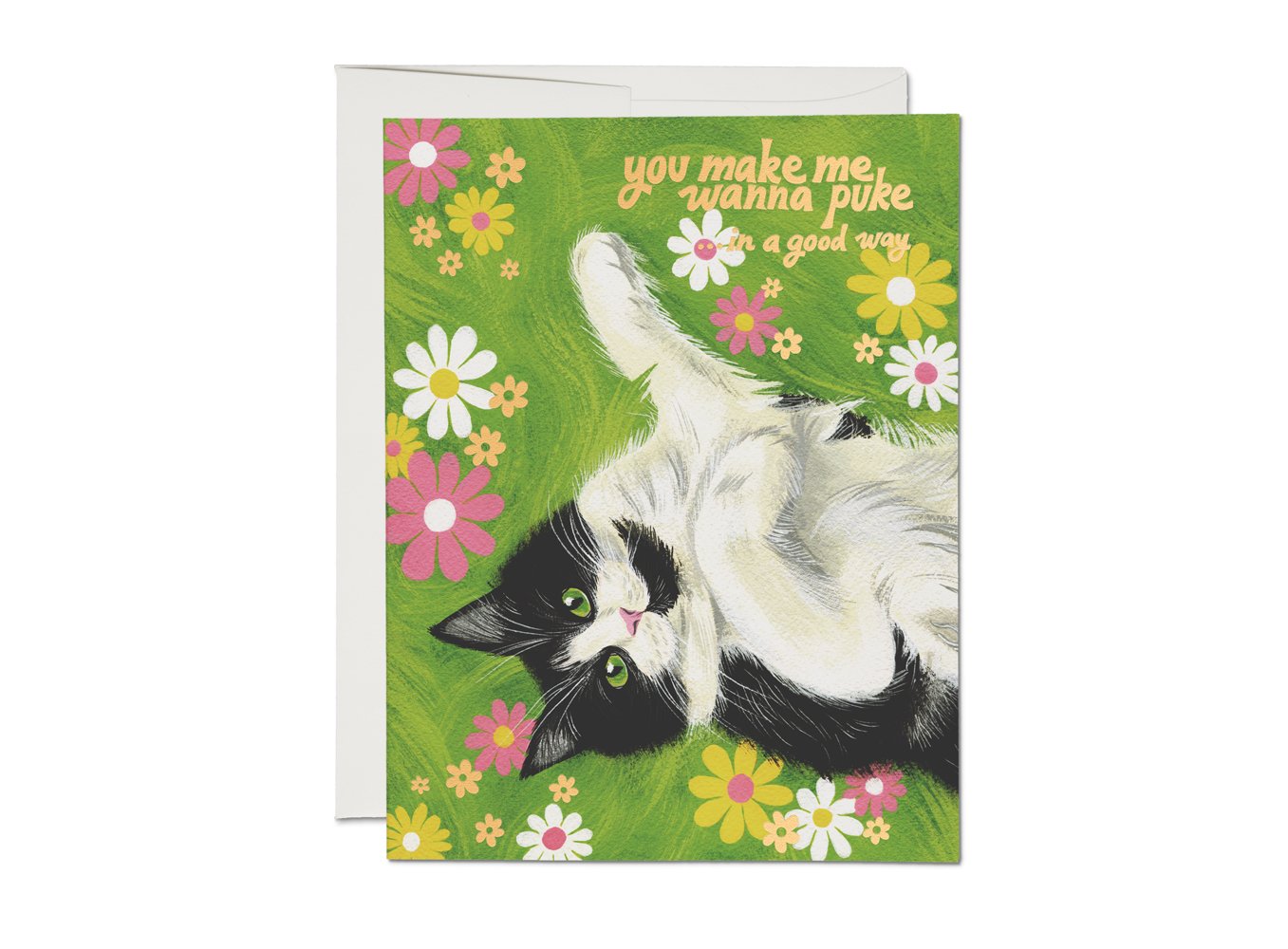 Nice Kitty love greeting card - Spiral Circle