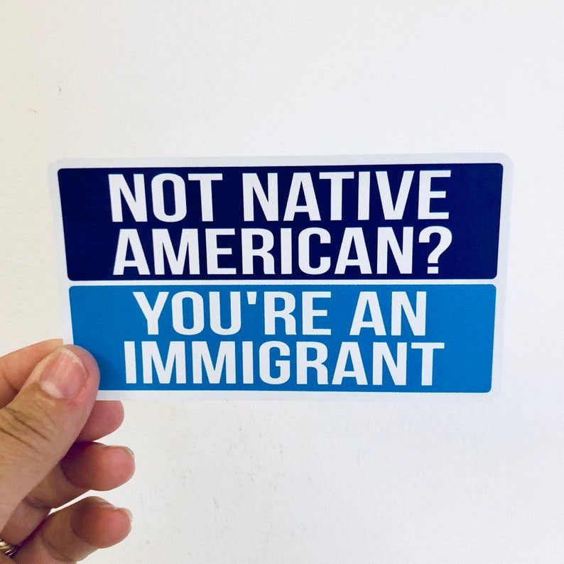 Not Native American? | Sticker - Spiral Circle