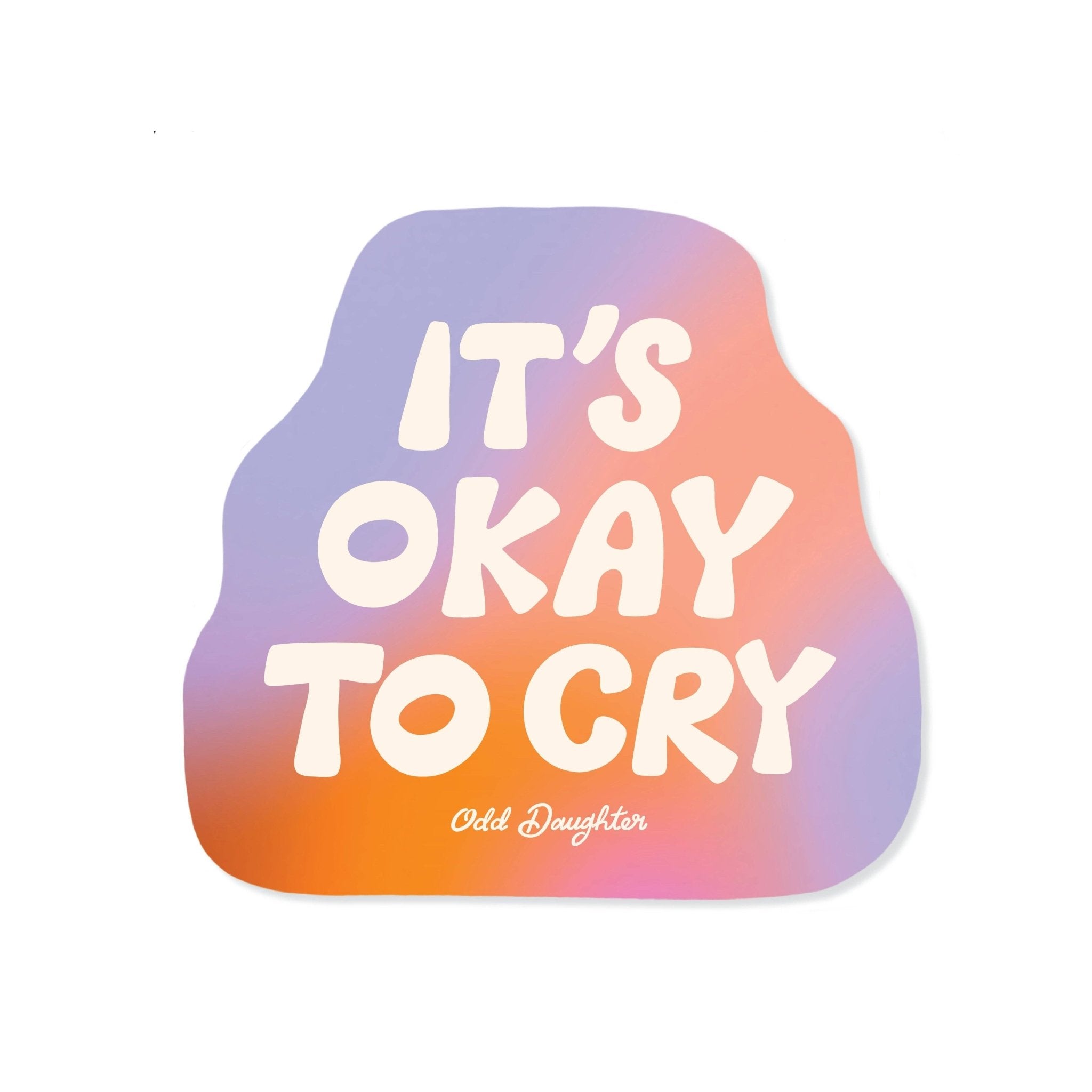 Okay to Cry - Vinyl Mental Health Sticker - Spiral Circle