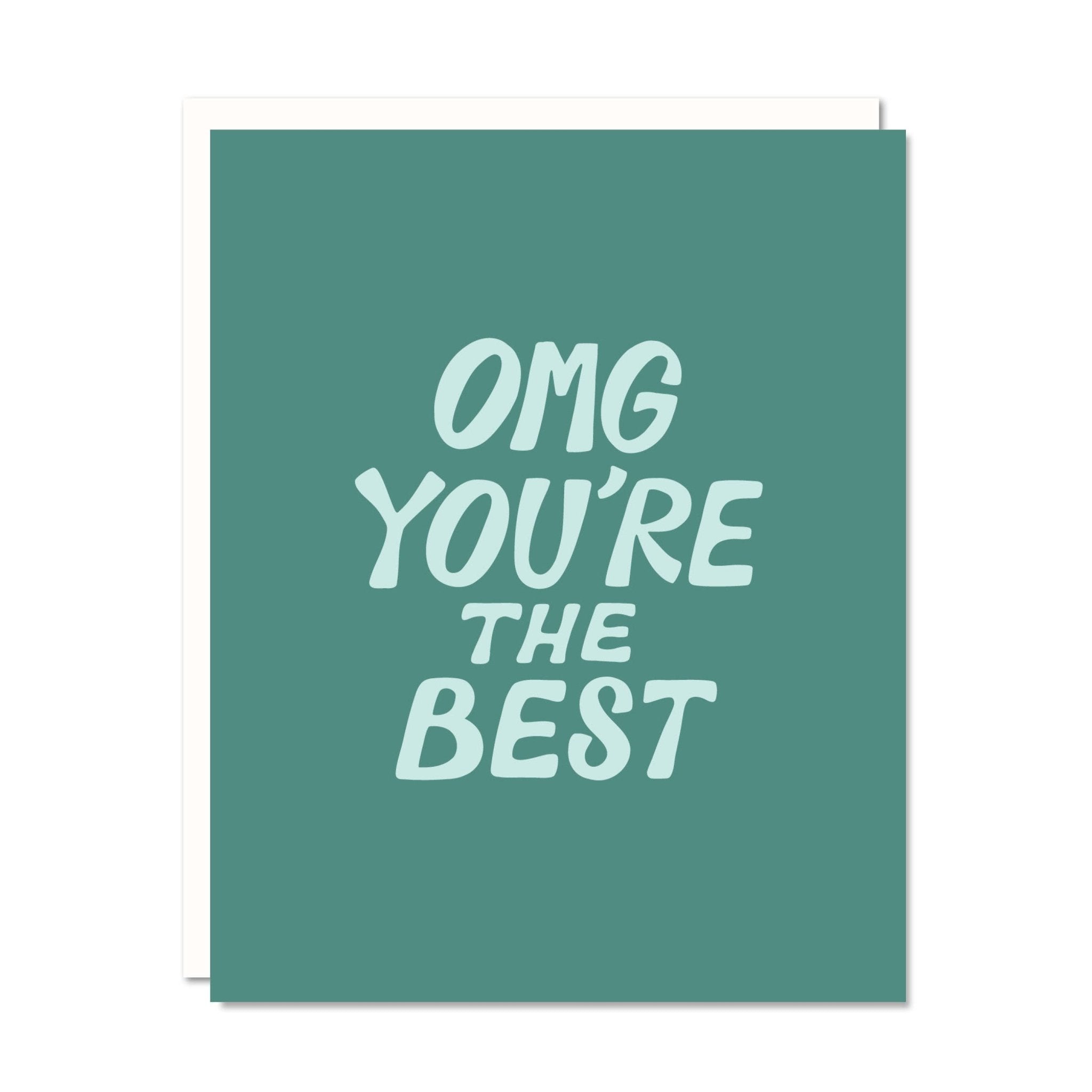 OMG Best - Thank You Gratitude Card - Spiral Circle