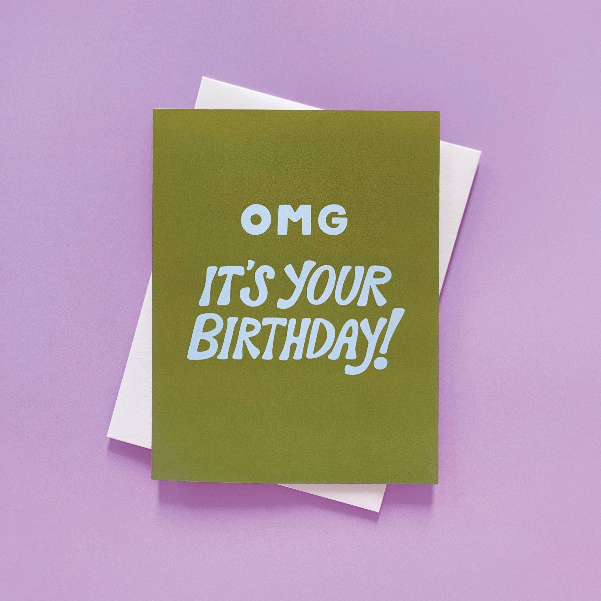 OMG Birthday - Birthday Card - Spiral Circle