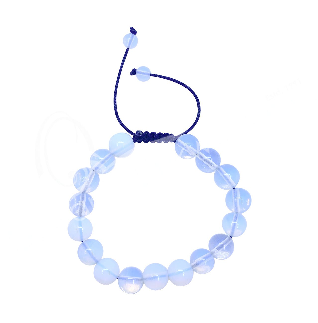 Opalite Adjustable Bracelet | 10MM - Spiral Circle