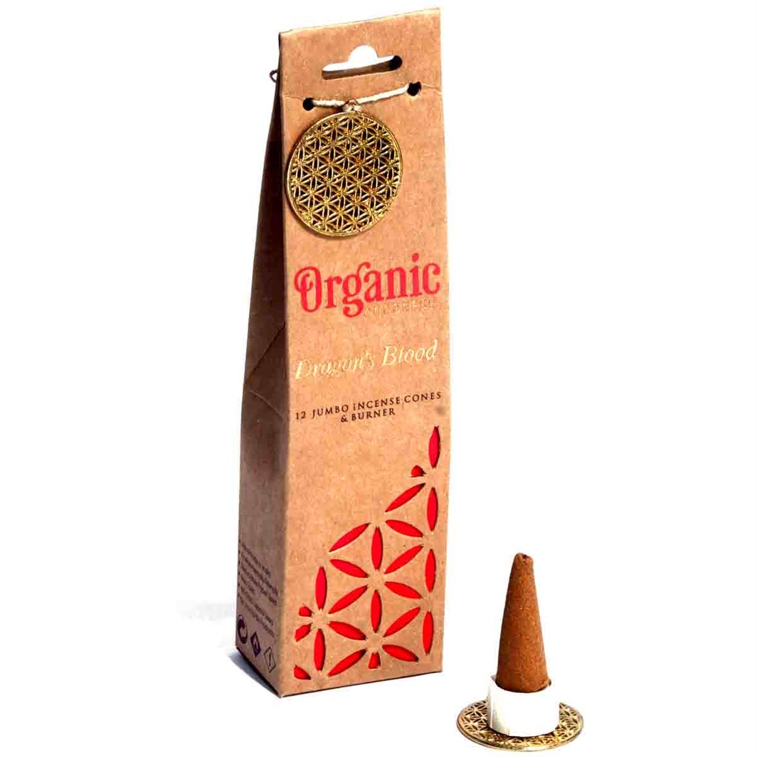 Organic Goodness Incense Cones - Dragon's Blood - Spiral Circle