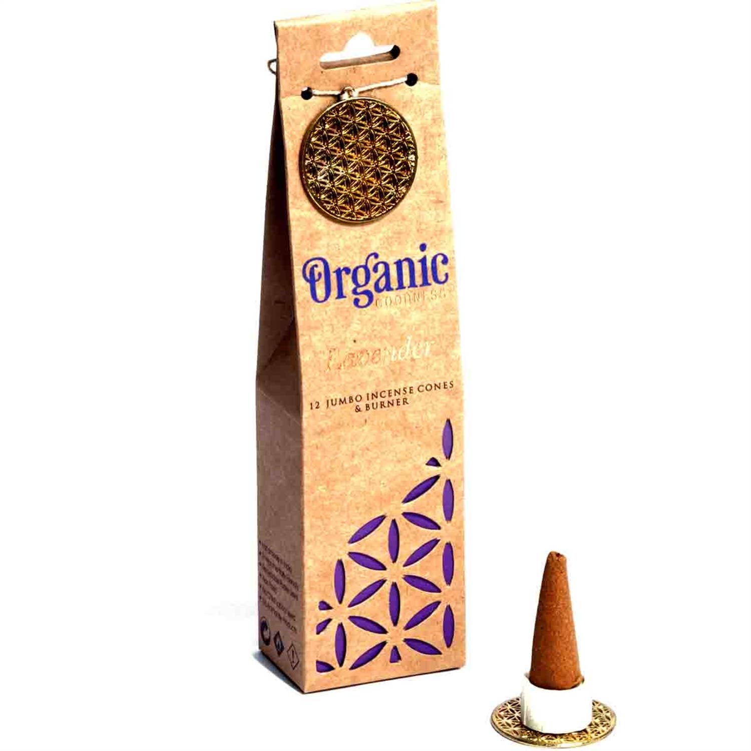 Organic Goodness Incense Cones - Lavender - Spiral Circle