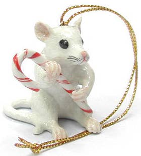 Ornament Mouse Northern Rose Porcelain Mini Figurine - Spiral Circle