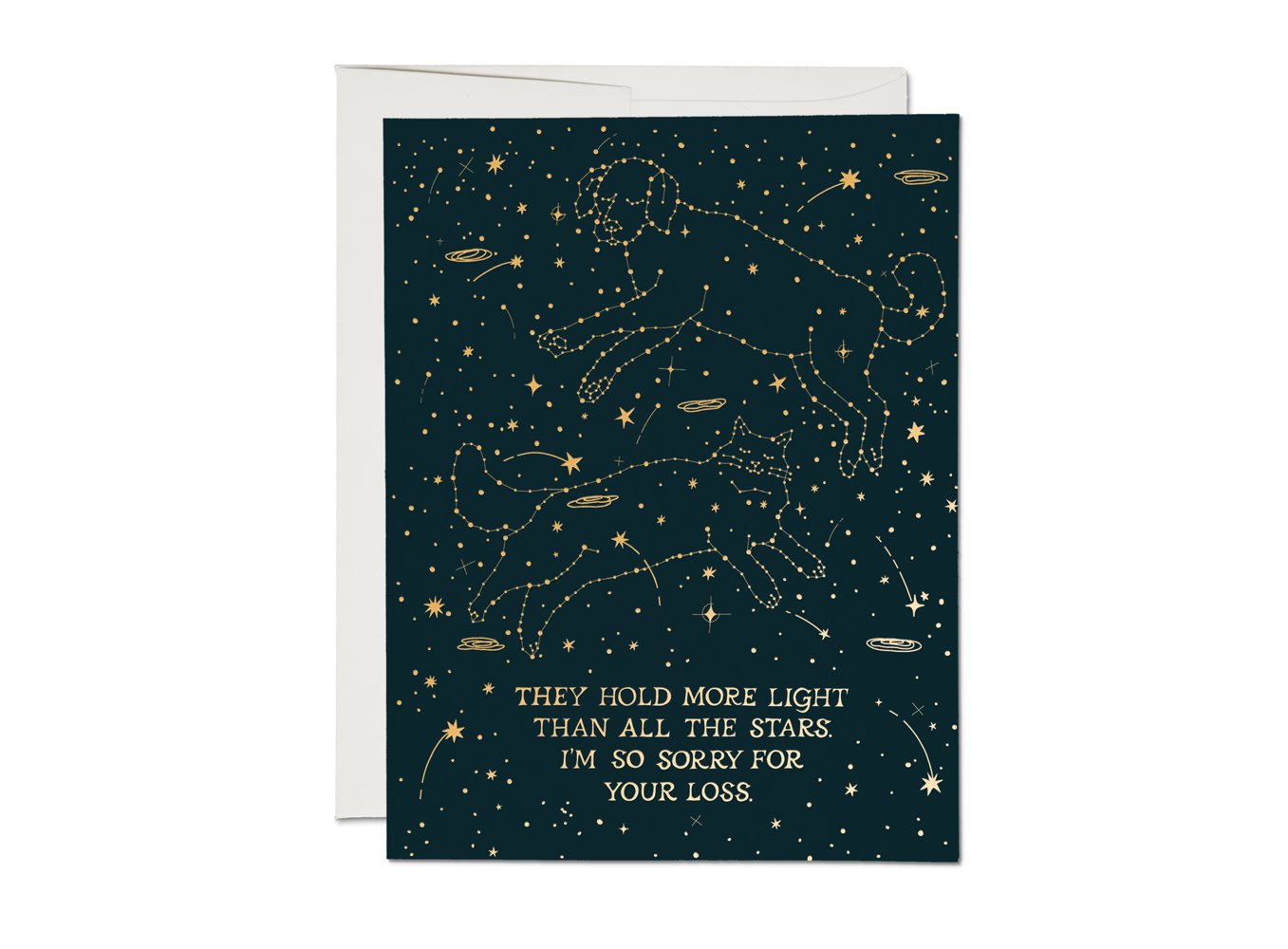 Pet Constellation sympathy greeting card - Spiral Circle