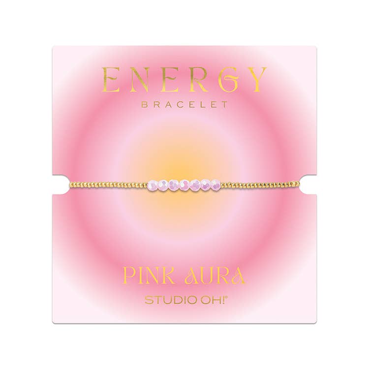 Pink Aura Energy Bracelet - Spiral Circle