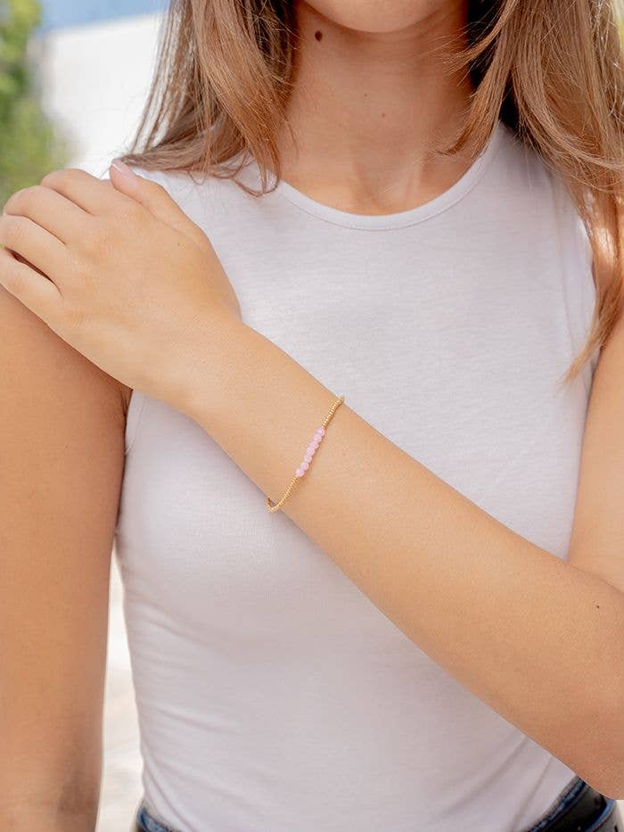 Pink Aura Energy Bracelet - Spiral Circle