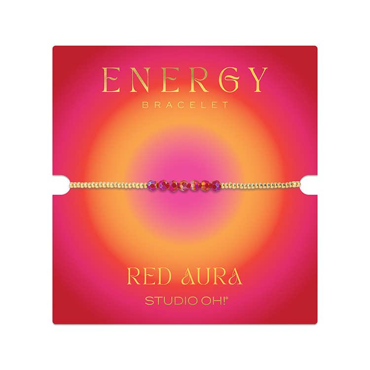 Red Aura Energy Bracelet - Spiral Circle