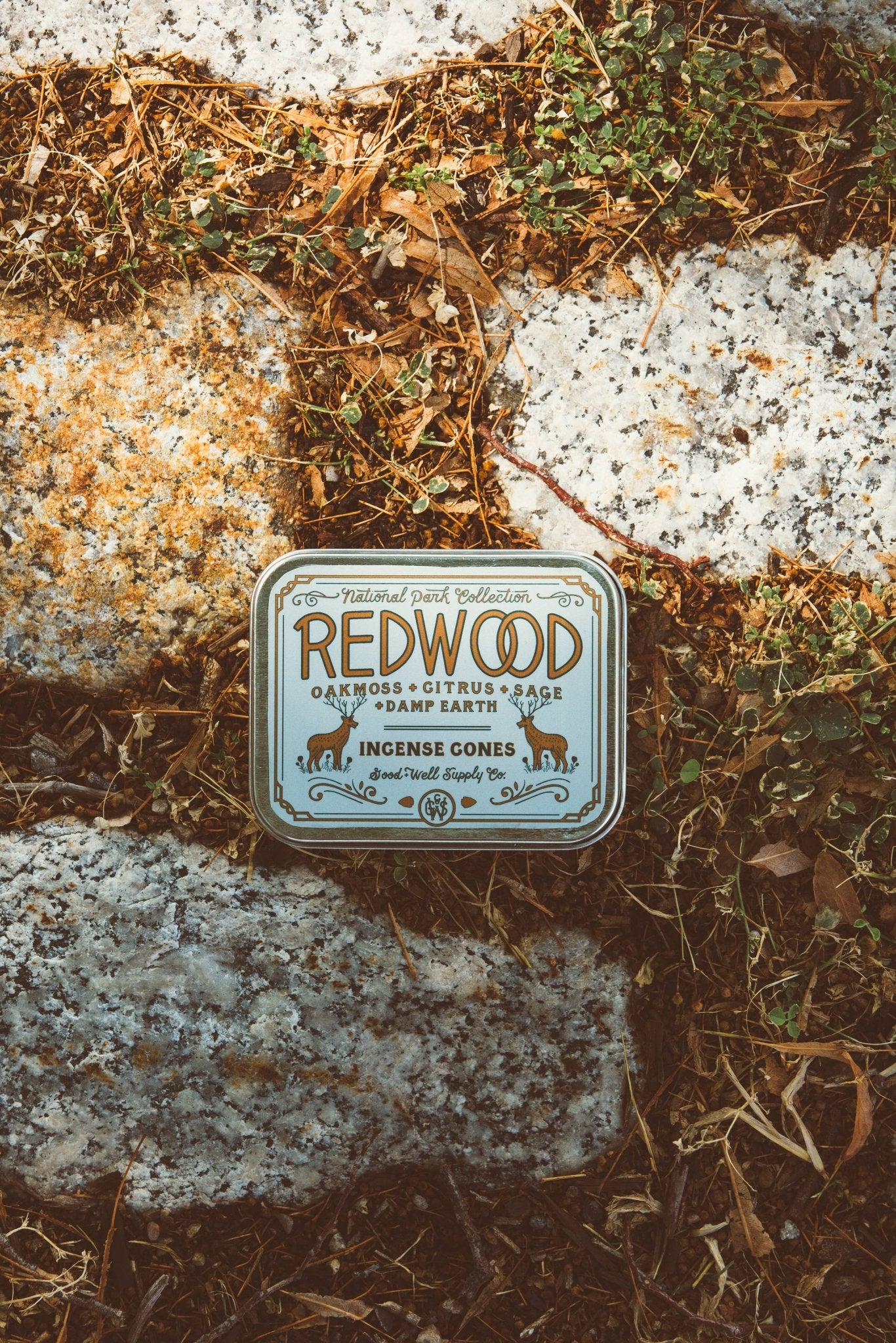 Redwood Incense | Oakmoss Sage Citrus + Damp Earth - Spiral Circle