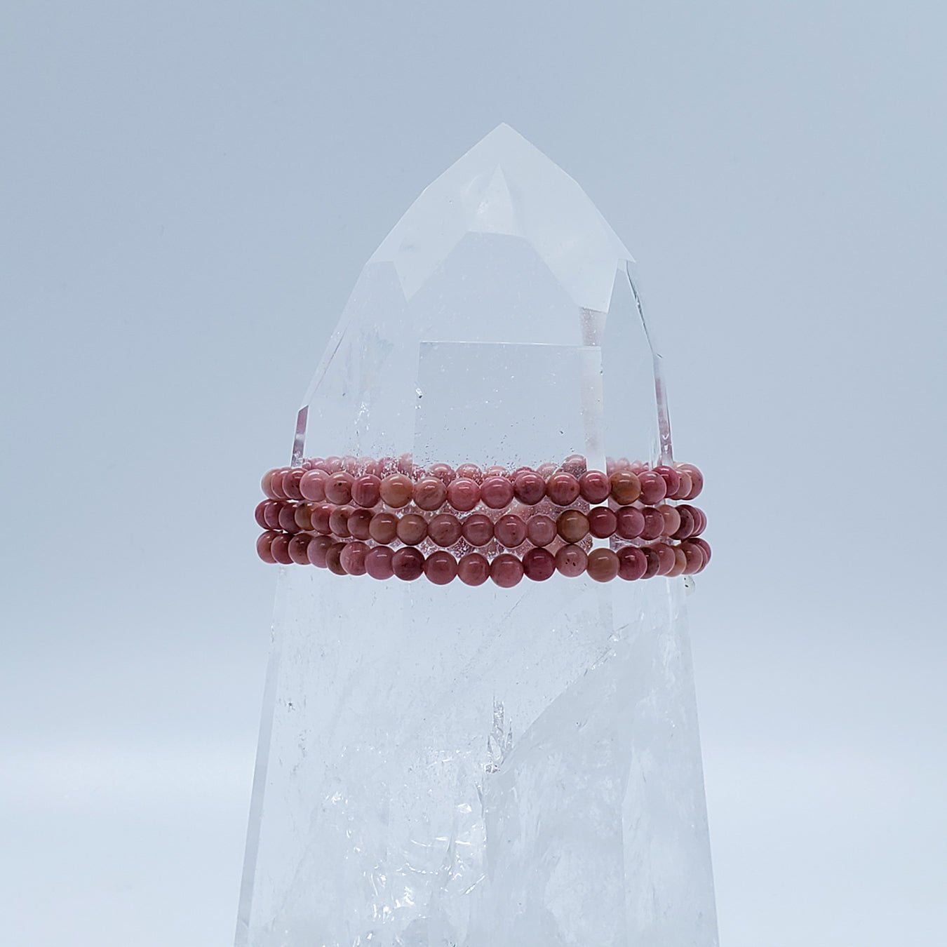 Rhodonite | Love, Forgiveness and Grace | Stone Beaded Bracelet | 4mm - Spiral Circle