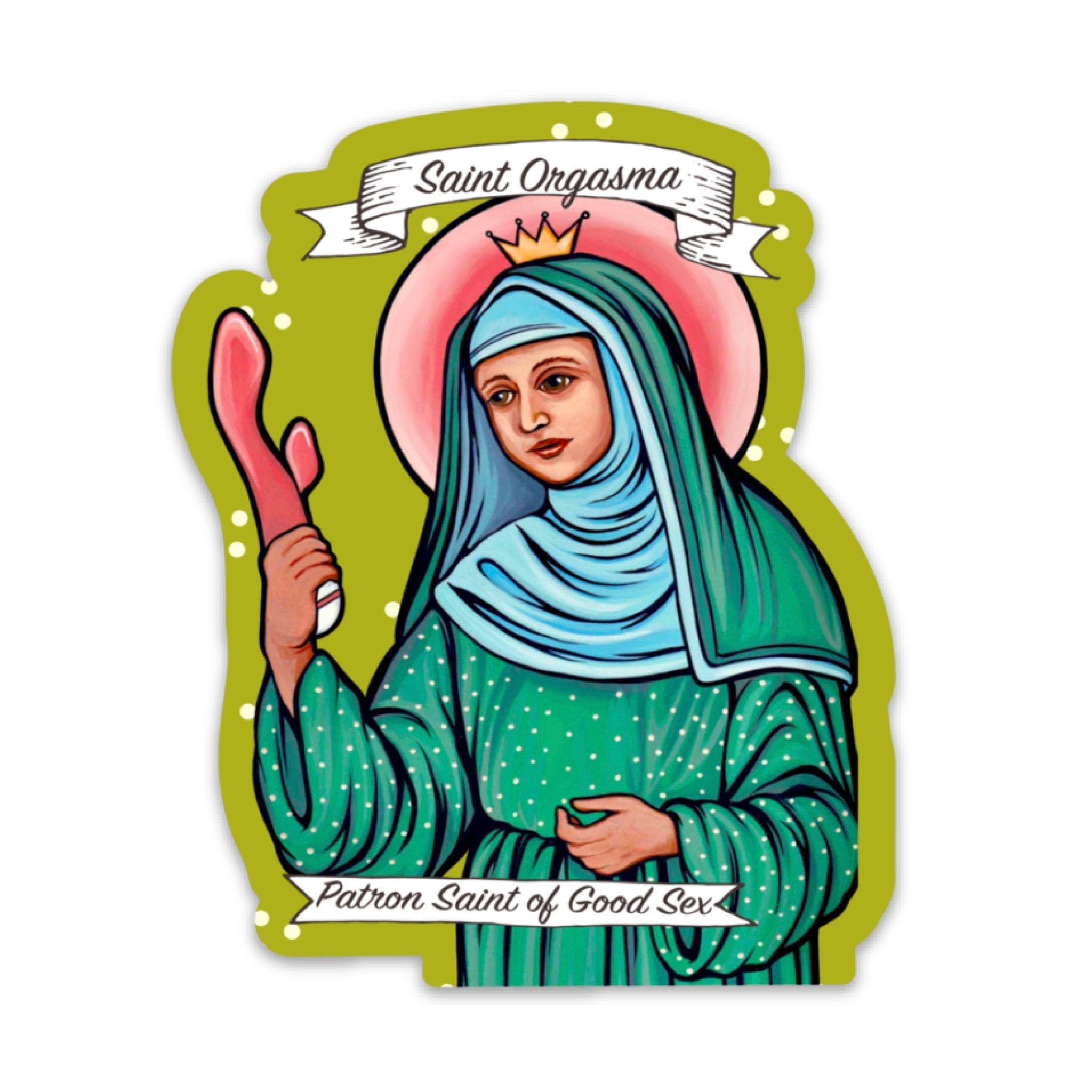 Saint Orgasma Sticker - Spiral Circle