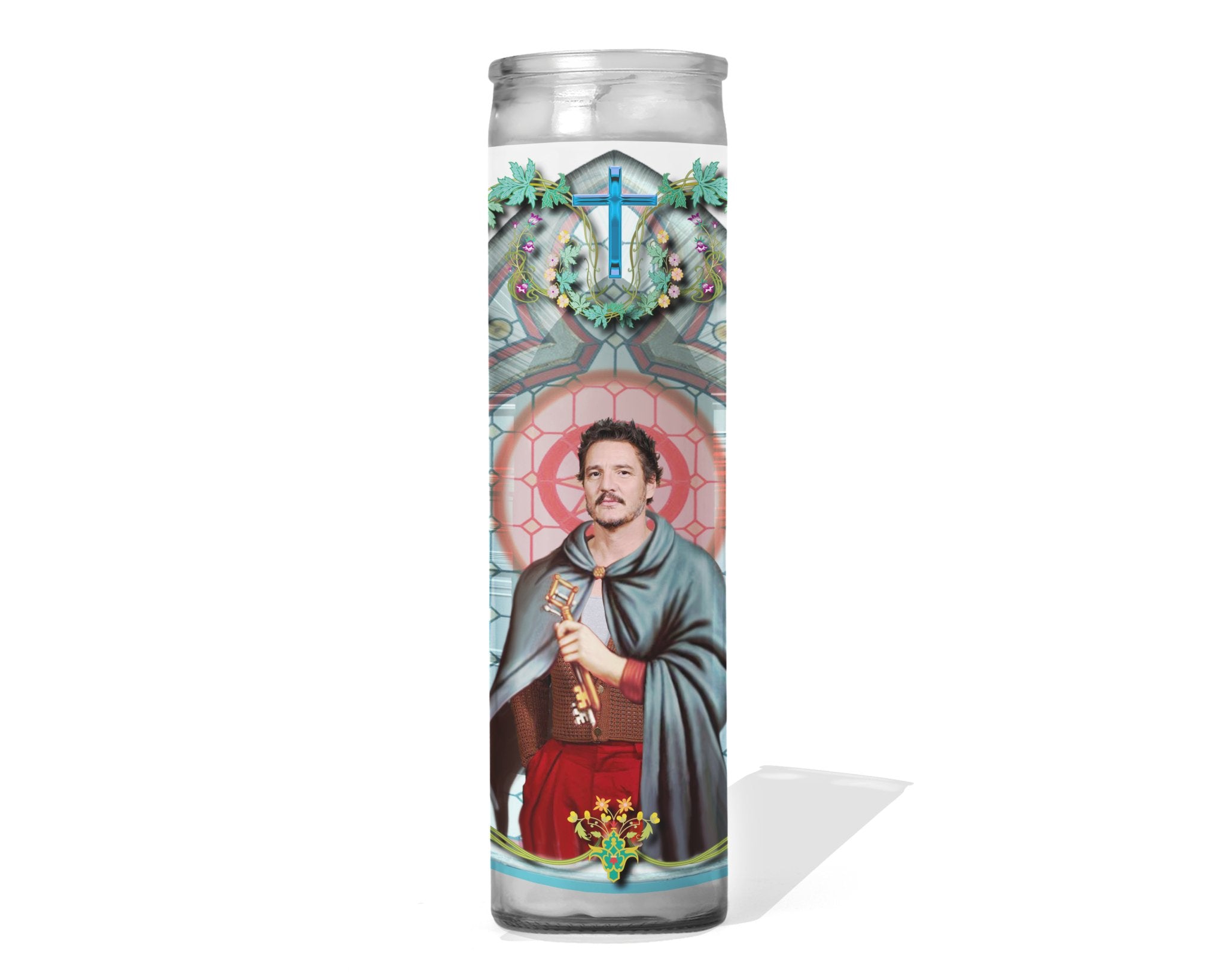 Saint Pedro Pascal Celebrity Prayer Candle - Spiral Circle