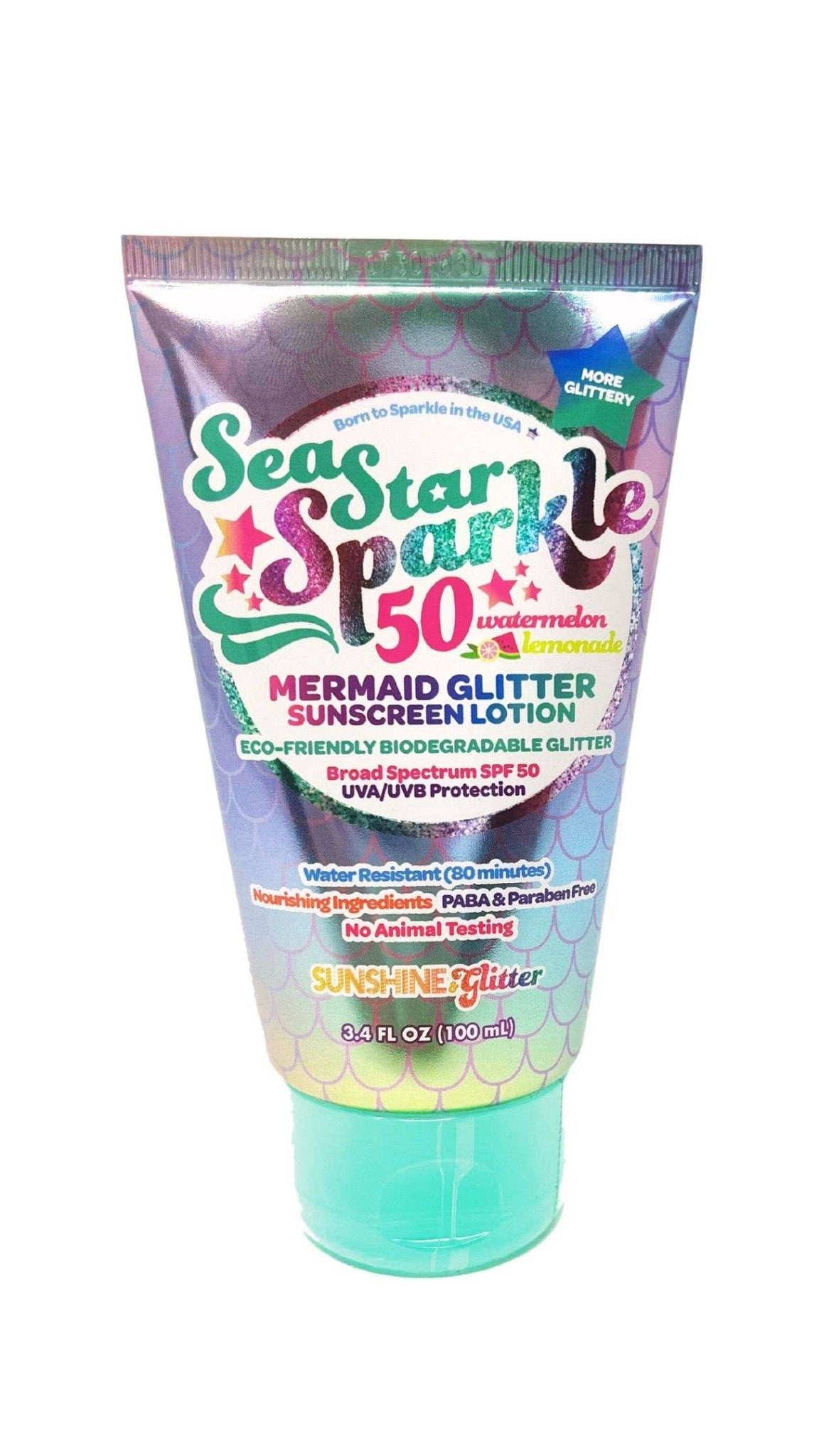 Sea Star Sparkle Mermaid SPF 50 Glitter Sunscreen - Spiral Circle