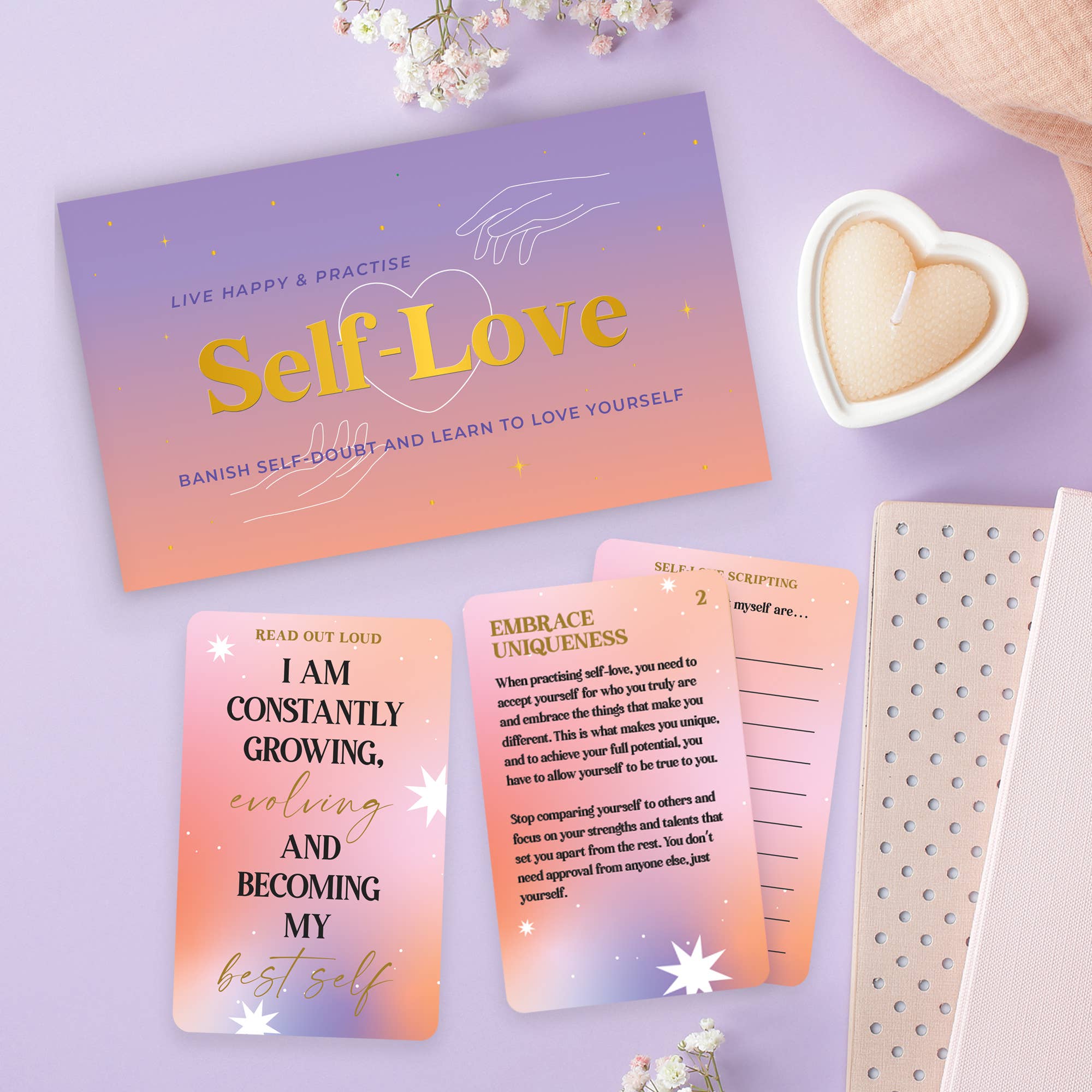 Self Love Affirmation Card Pack - Spiral Circle