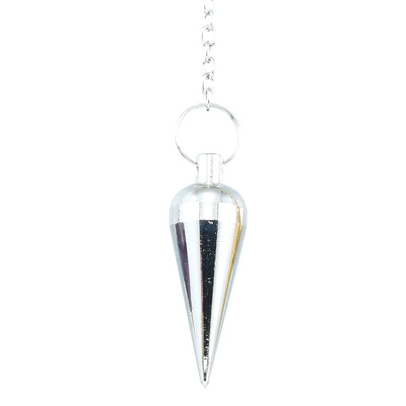 Silver Metal Pendulum - Spiral Circle