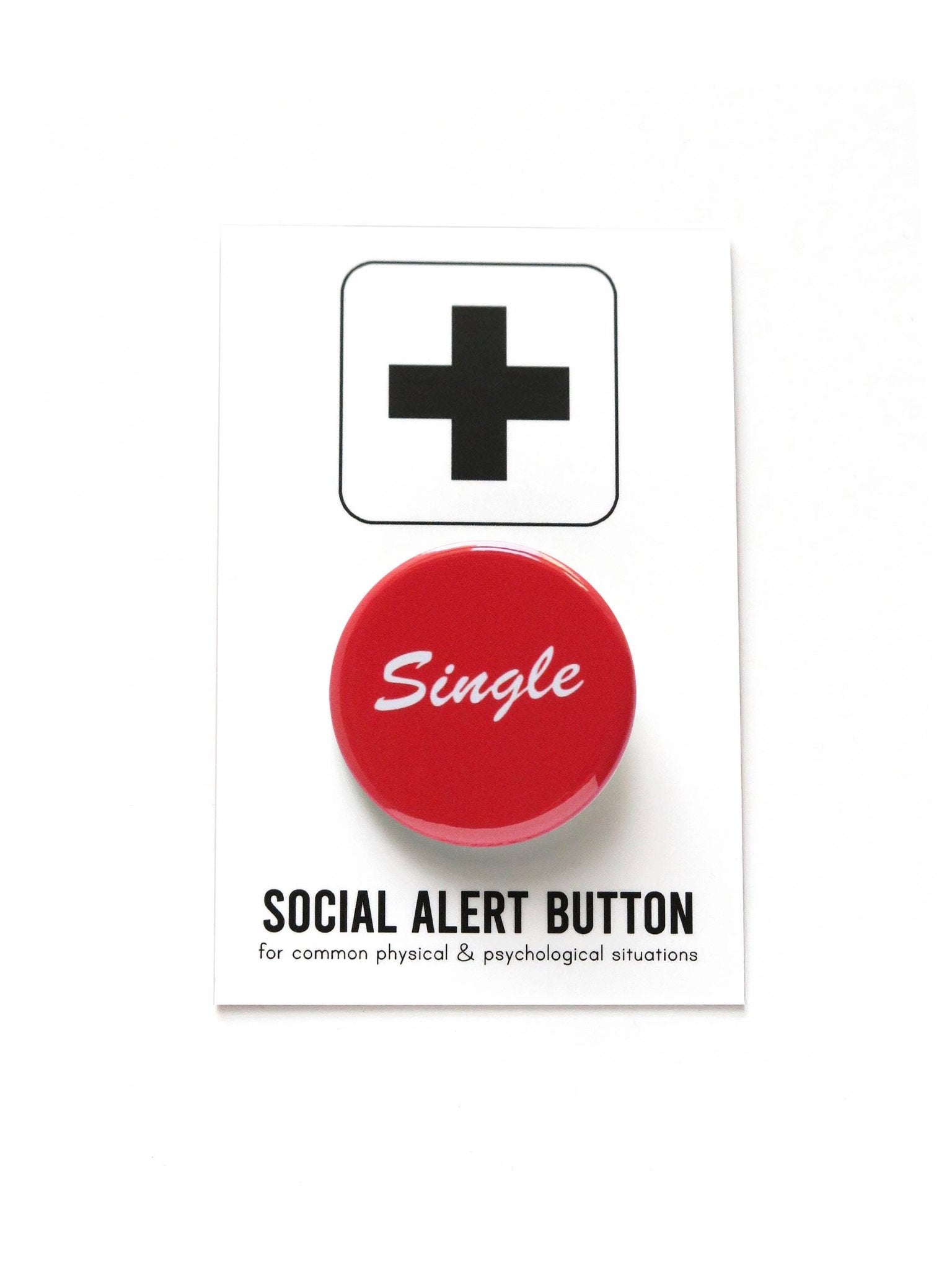 SINGLE Social Alert Pinback Buttons - Spiral Circle