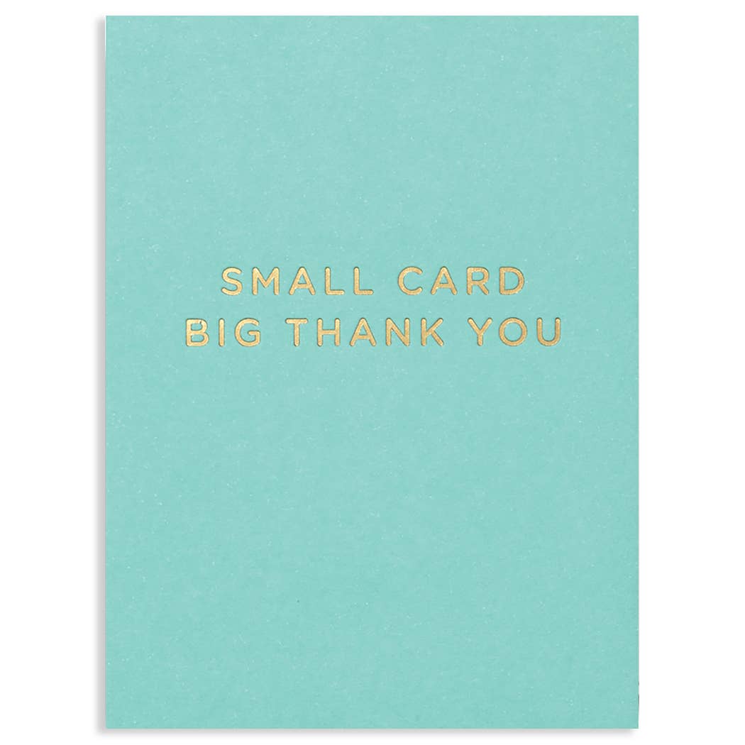 SMALL CARD BIG THANK YOU | THANK YOU CARD - Spiral Circle