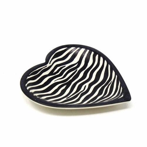 Soapstone Heart Bowl | Zebra - Spiral Circle