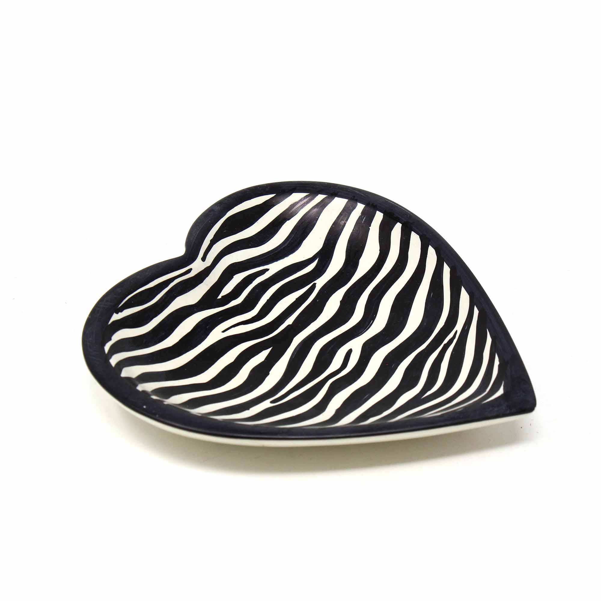 Soapstone Heart Bowl | Zebra | 3.5