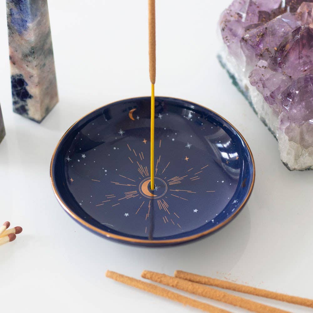 Starry Sky Celestial Incense Holder Plate - Spiral Circle