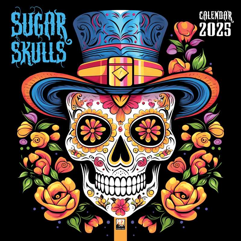 Sugar Skulls Wall Calendar 2025 (Art Calendar) by - Spiral Circle