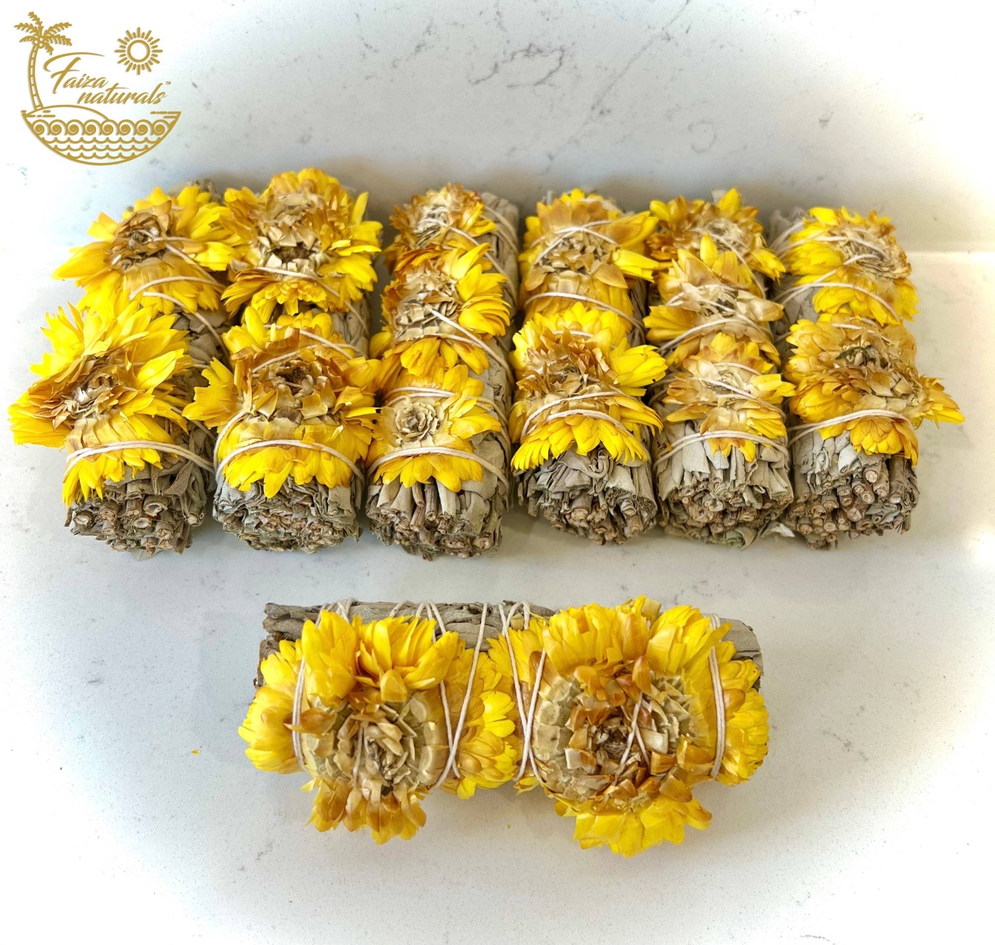 Sunflower White Sage Bundles - Spiral Circle