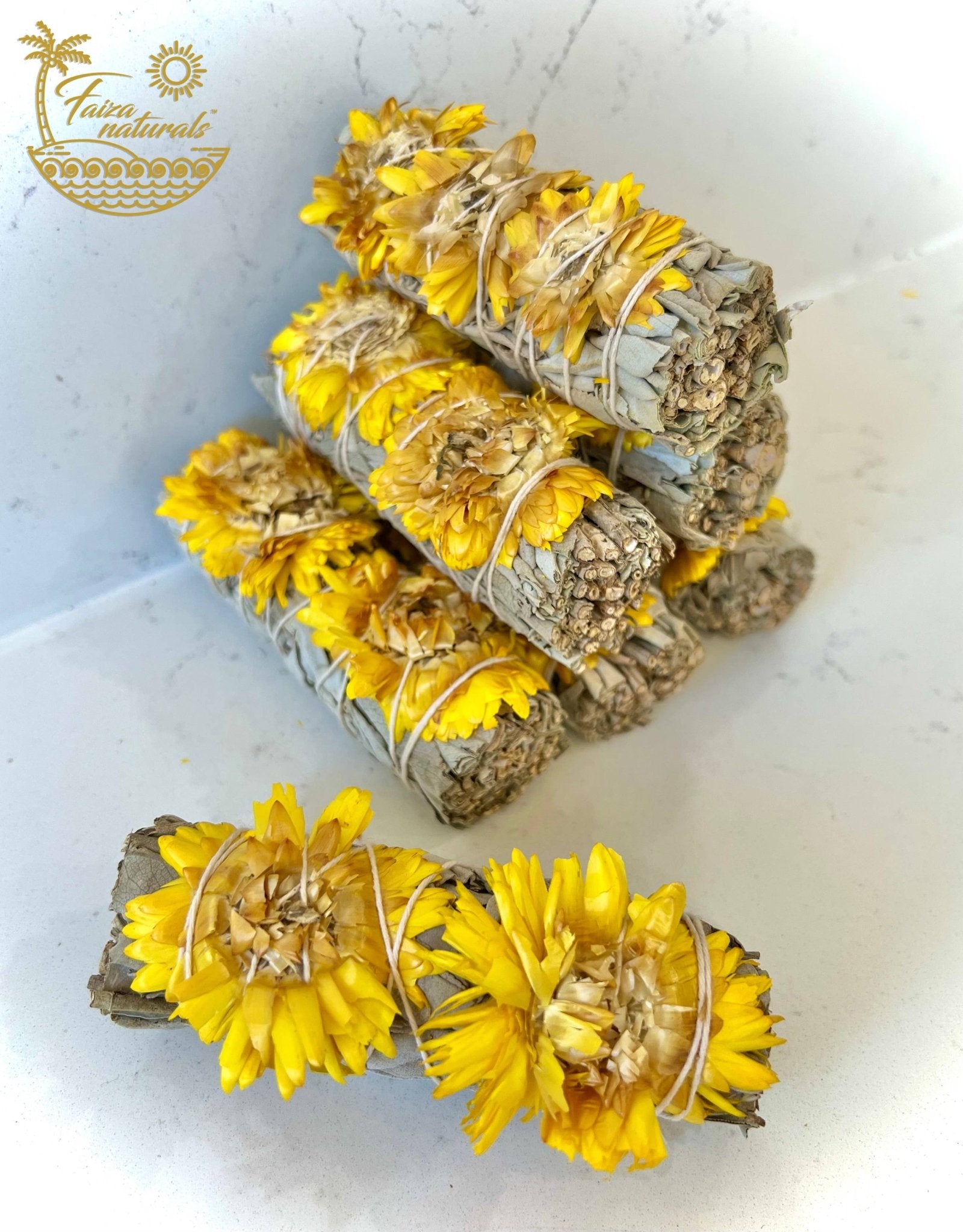 Sunflower White Sage Bundles - Spiral Circle