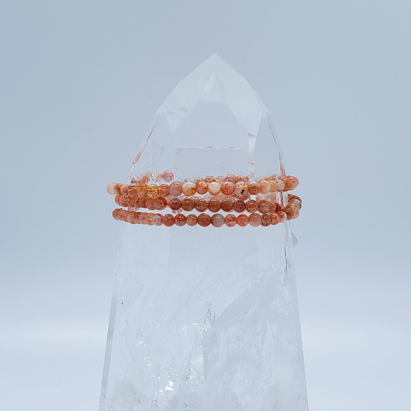 Sunstone | Leadership | Stone Beaded Bracelet | 4mm - Spiral Circle