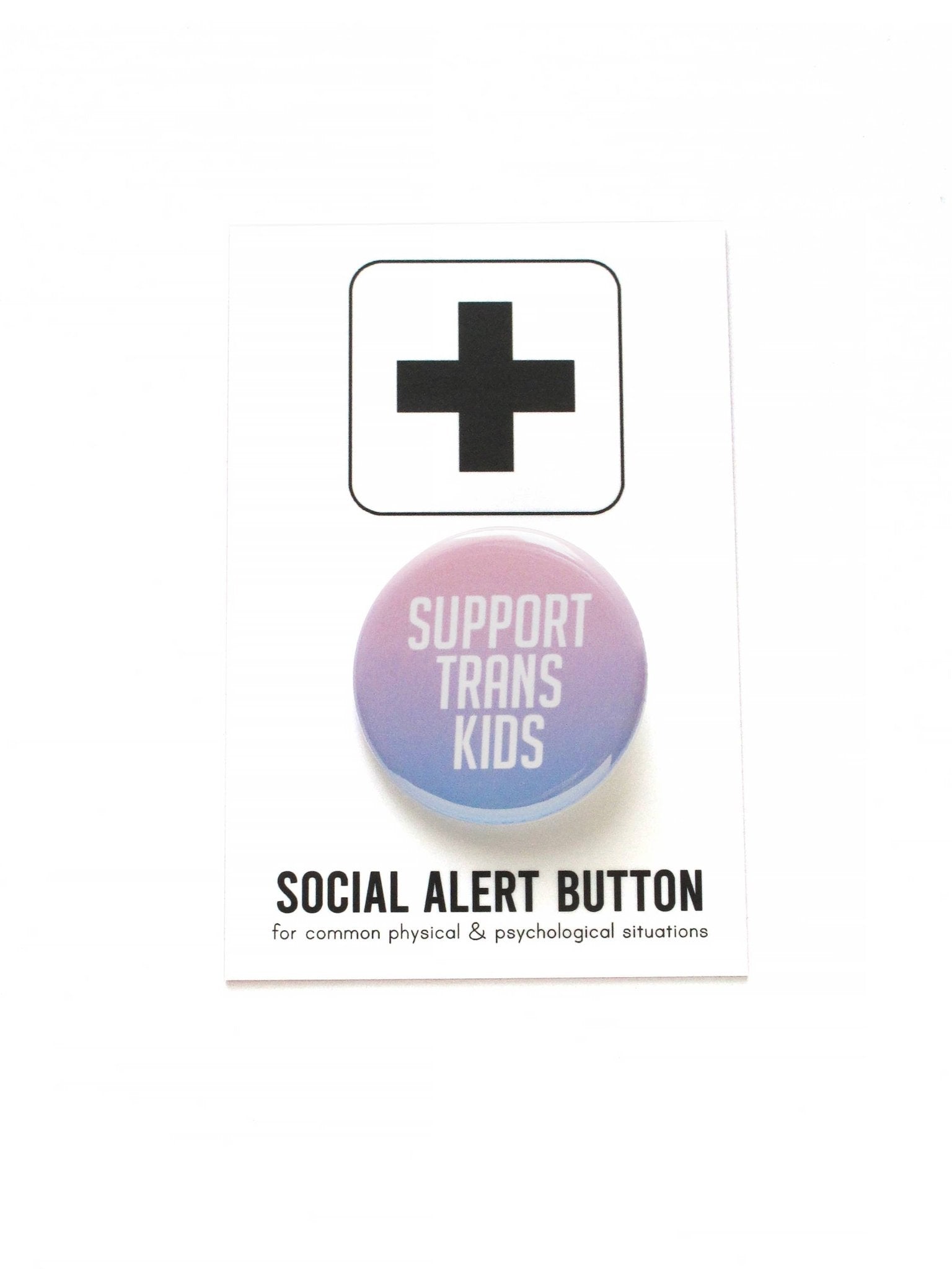 SUPPORT TRANS KIDS pinback button - Spiral Circle