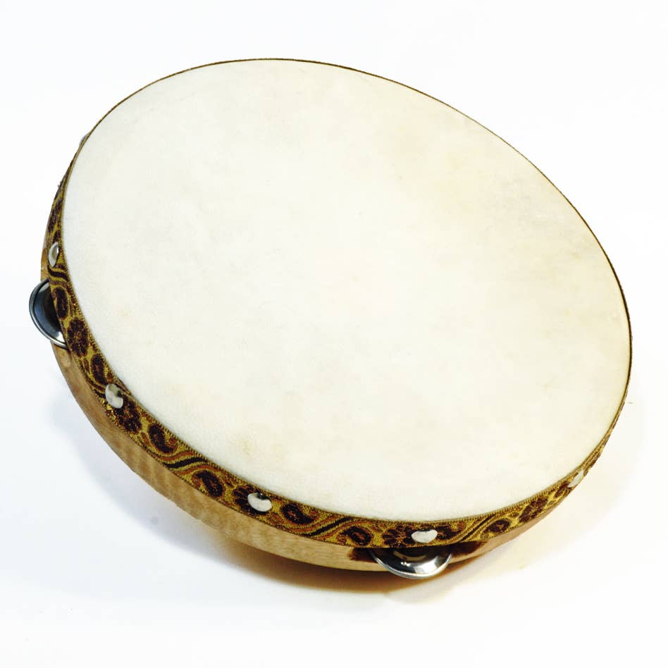 Tambourine Lg. Drum Instrument - Spiral Circle