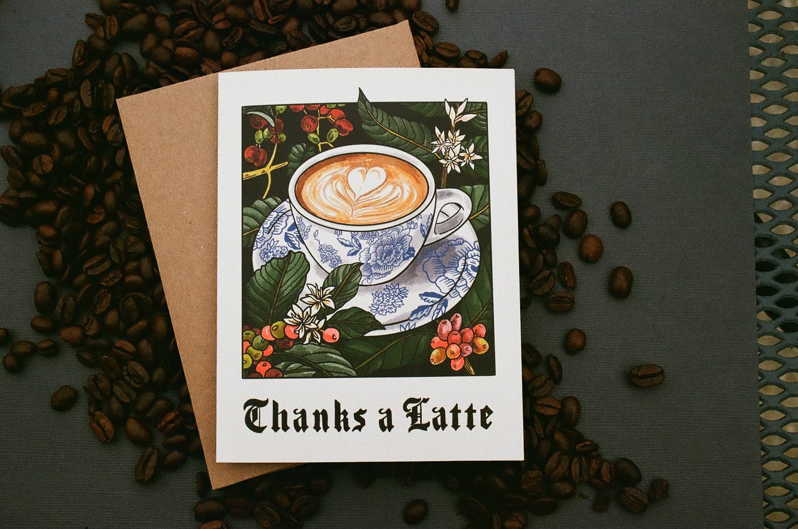 Thanks A Latte Card - Spiral Circle