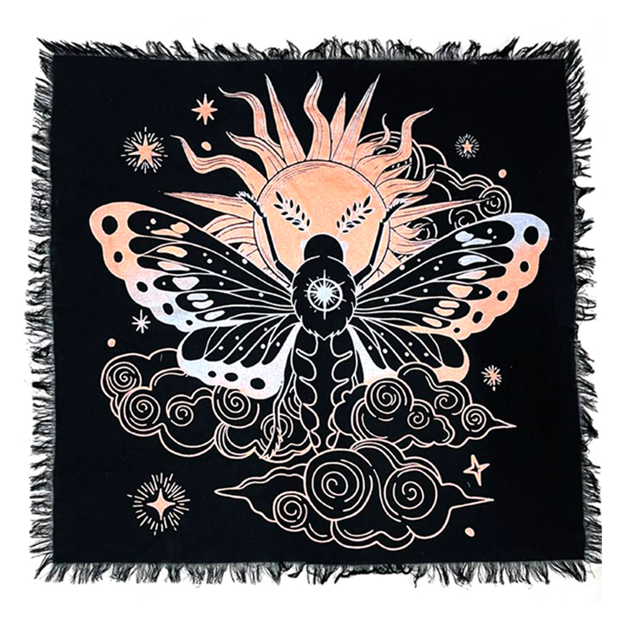 The Moth Altar Cloth (24 x 24 in.) - Spiral Circle