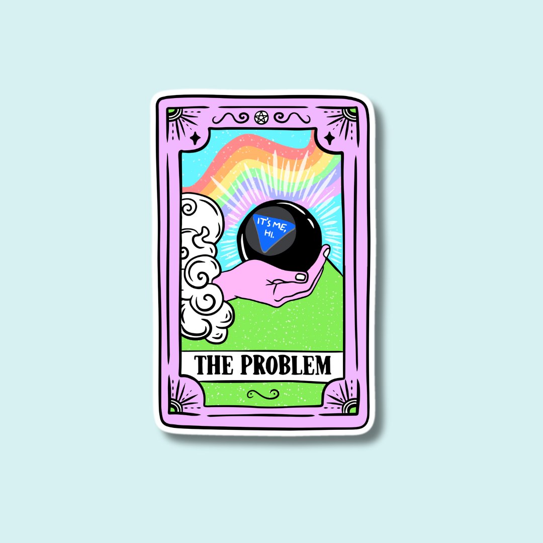 The Problem Alternative Tarot Card Sticker - Spiral Circle