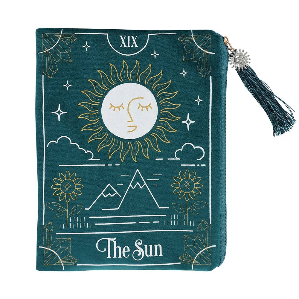 The Sun Tarot Card Zippered Bag - Spiral Circle