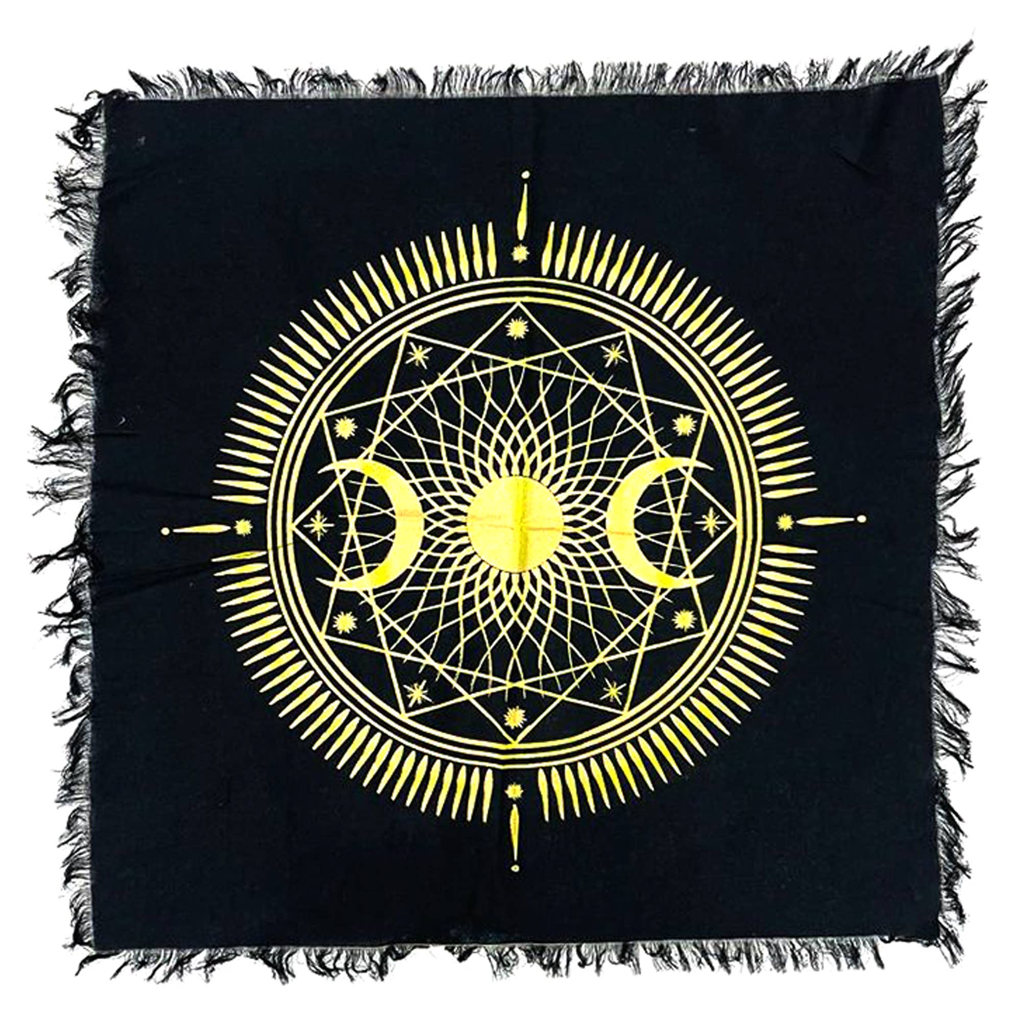 Three Moon Altar Cloth (24 x 24 in.) - Spiral Circle