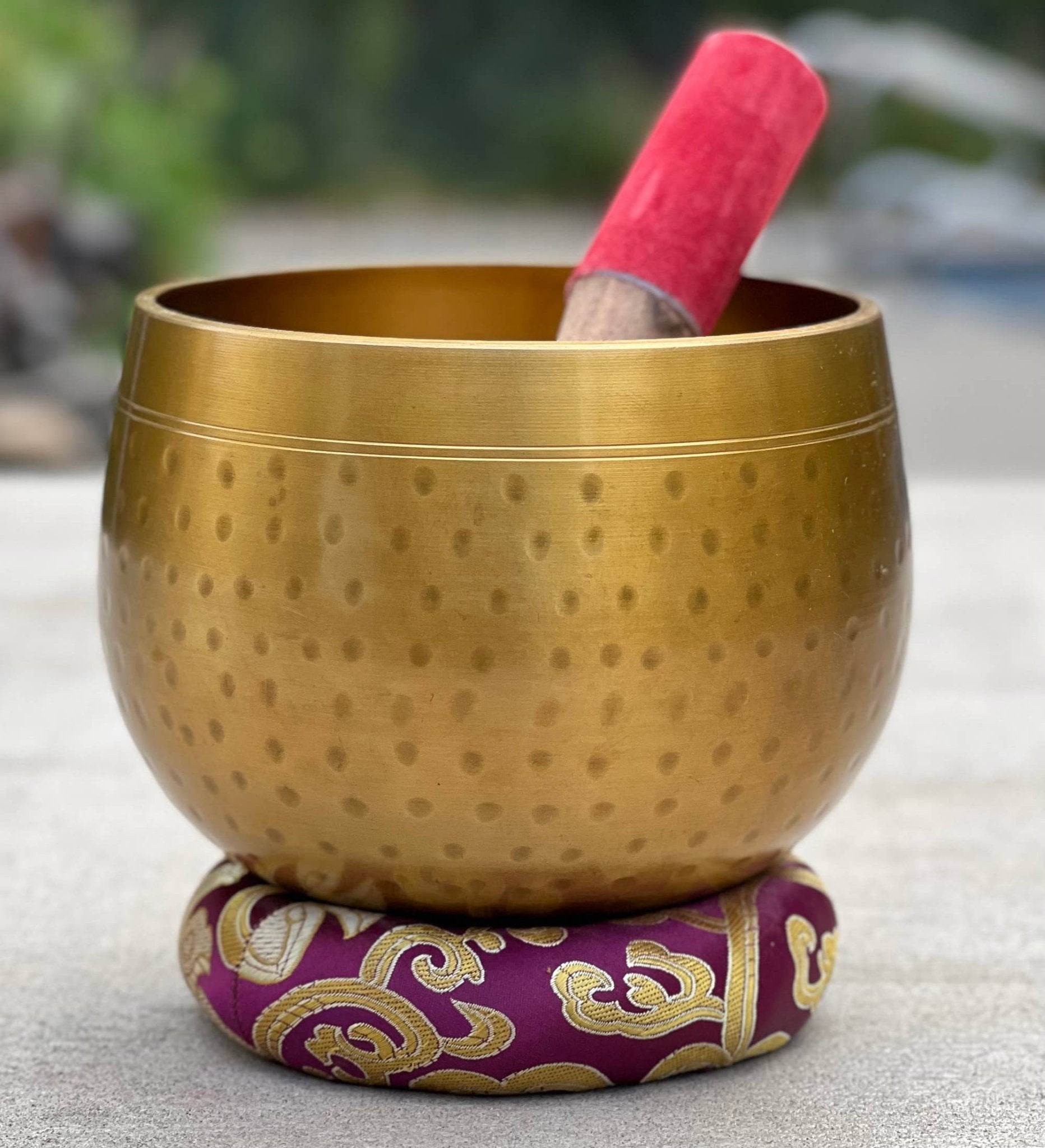 Tibetan Singing Bowl | Hand Hammered - Spiral Circle