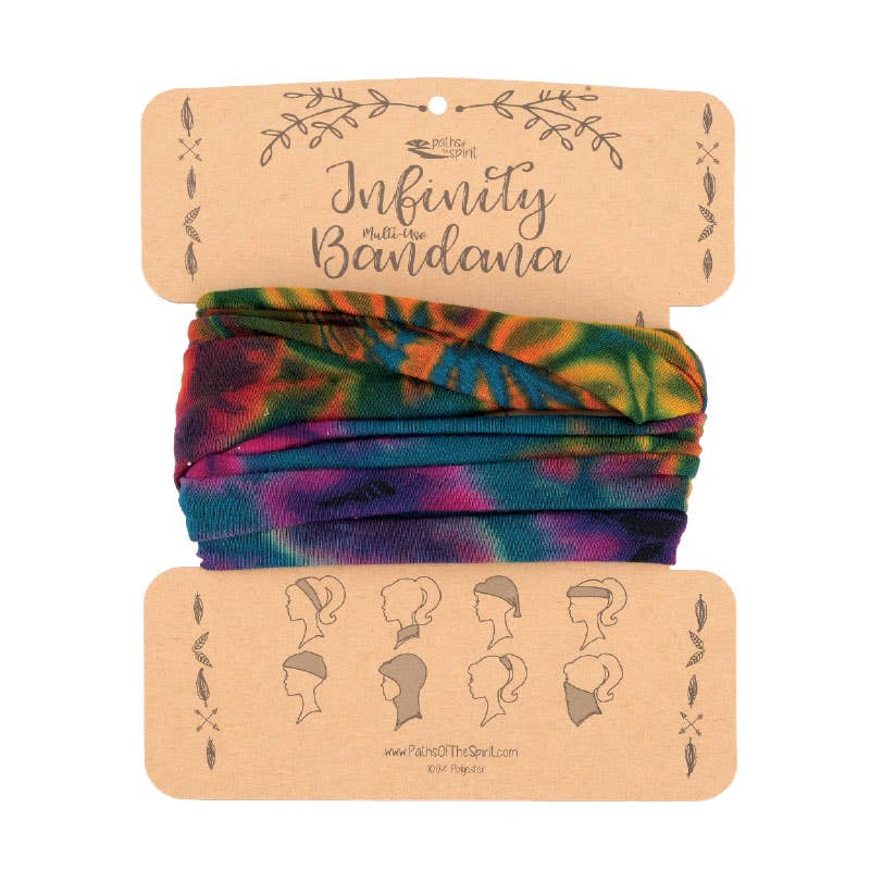 Tie Dye Infinity Headband - Spiral Circle