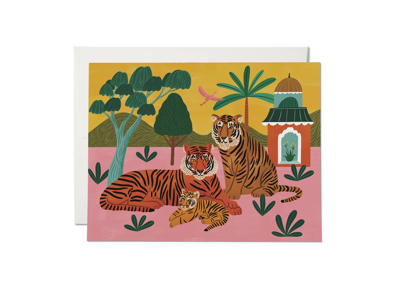 Tiger Family baby greeting card - Spiral Circle