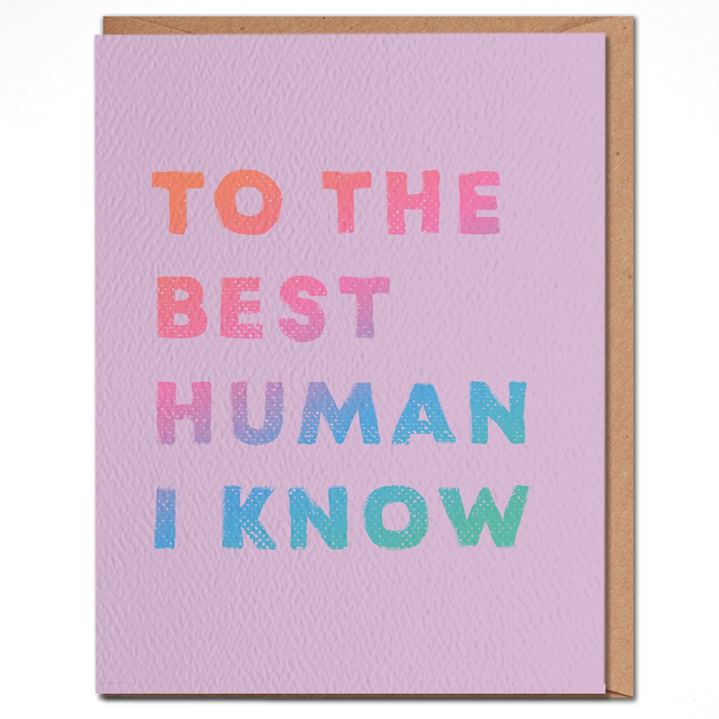 To The Best Human I Know | Purple Everyday Card - Spiral Circle