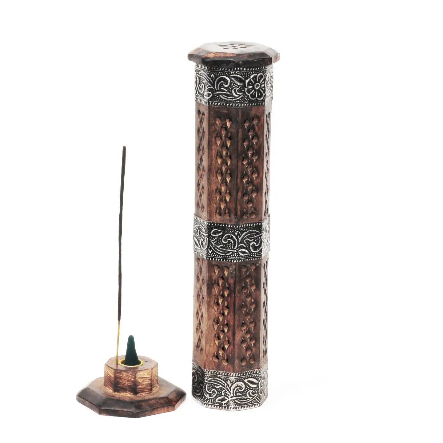 Tower Incense Burner - Spiral Circle