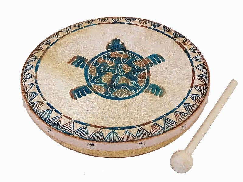 Turtle Frame Drum Intrument - Spiral Circle