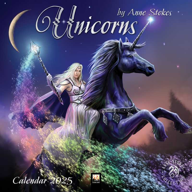 Unicorns by Anne Stokes Wall Calendar 2025 (Art Calendar) by - Spiral Circle