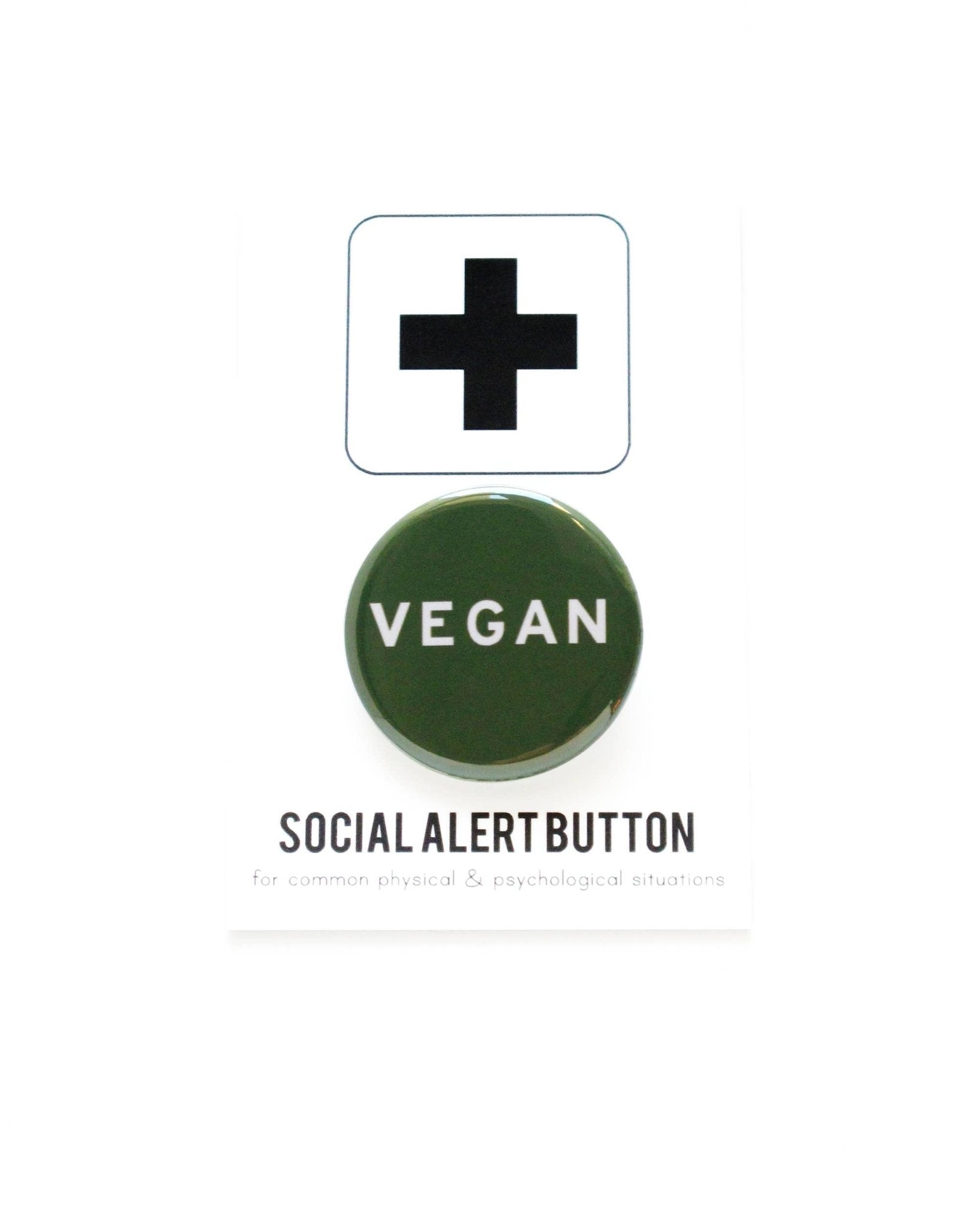 VEGAN pinback button - Spiral Circle