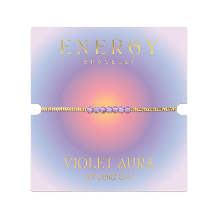 Violet Aura Energy Bracelet - Spiral Circle