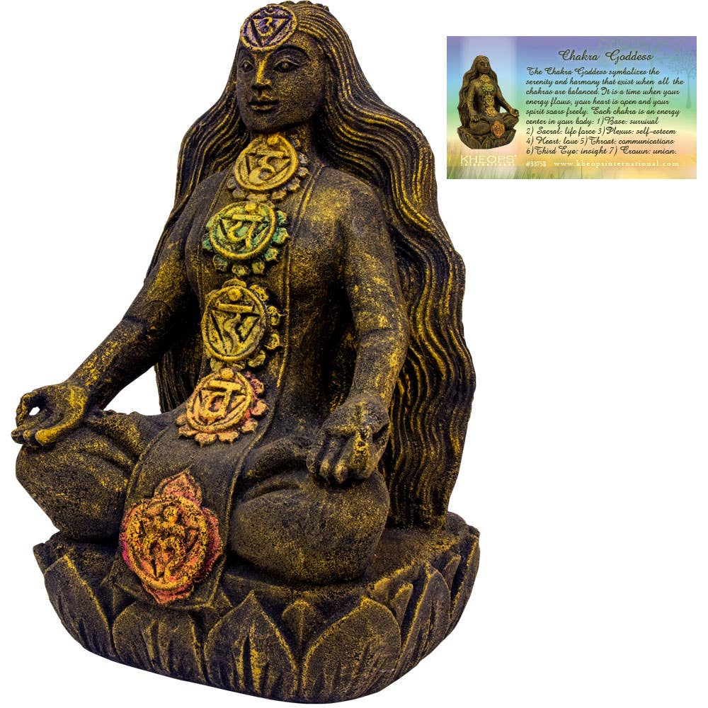 Volcanic Stone Statue - Chakra Goddess (Each) - Spiral Circle