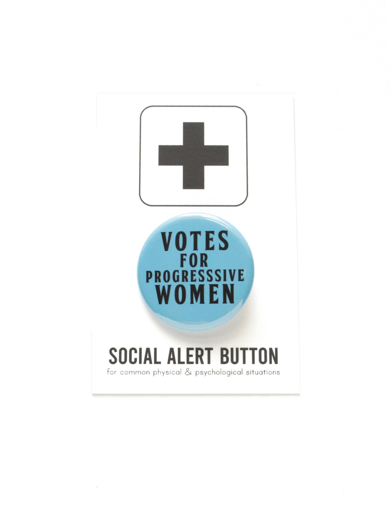 VOTES FOR PROGRESSIVE WOMEN PIN | Holiday - Spiral Circle