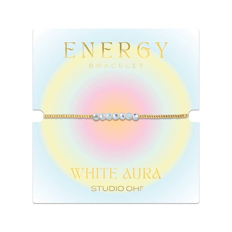 White Aura Energy Bracelet - Spiral Circle