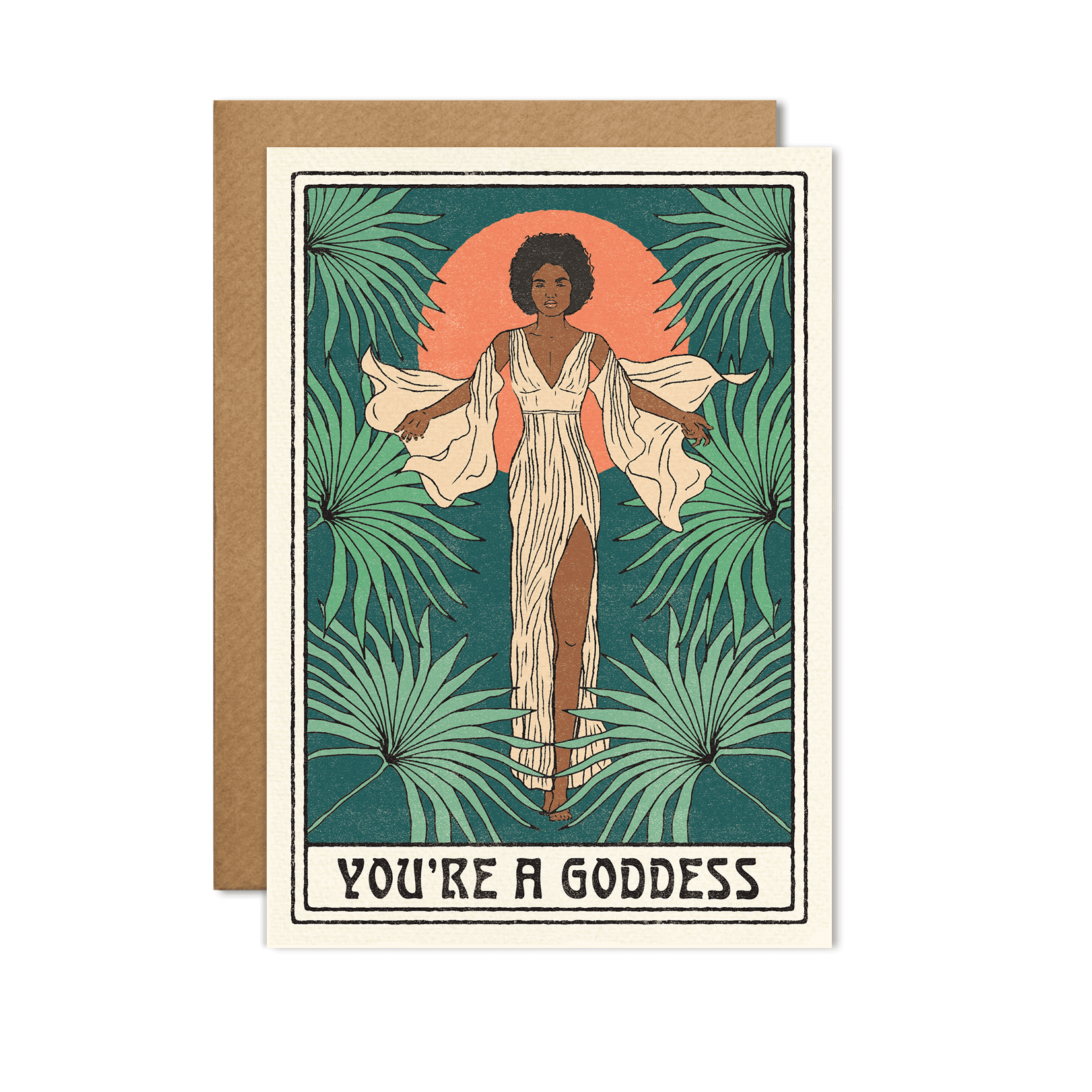 You're a Goddess Card - Spiral Circle